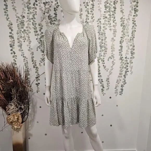 Rails Green Floral Print Dress Size L